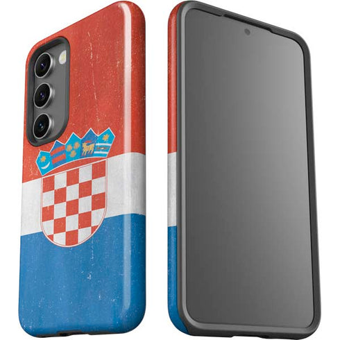 Croatia Flag Distressed Galaxy S23 Pro Case